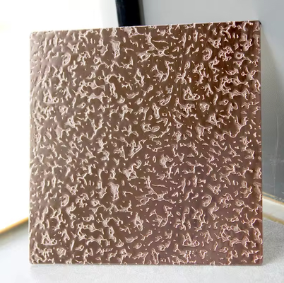 Ss304 201 Rose Gold Embossed Stainless Steel Sheet Decoration Plate