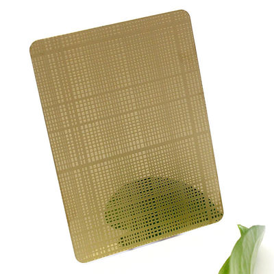 201 Super Mirror Gold PVD Stainless Steel Sheet Decor Plate