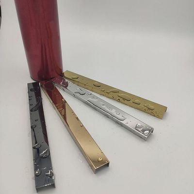 अच्छा दाम जेआईएस स्टेनलेस स्टील टाइल ट्रिम यूवी प्रोफाइल कलर प्लेटिंग के साथ सजावटी ऑनलाइन