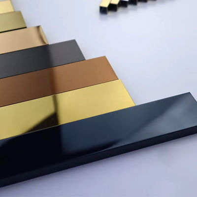 अच्छा दाम मिरर हेयरलाइन स्टेनलेस स्टील टाइल कॉर्नर ट्रिम सजावट चीन फैक्टरी ऑनलाइन