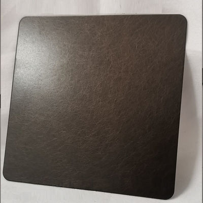 पीवीडी कोटिंग के साथ कांस्य रंग लेपित 0.65 मिमी मोटाई एंटी-फिंगरप्रिंट डेकोरेटिव स्टेनलेस स्टील शीट