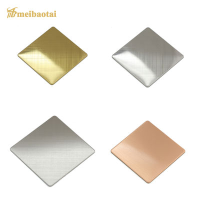 0.55 मिमी मोटाई 304 ग्रेड हेयरलाइन स्टेनलेस स्टील शीट 1219x2438 मिमी लिफ्ट पैनलों के लिए