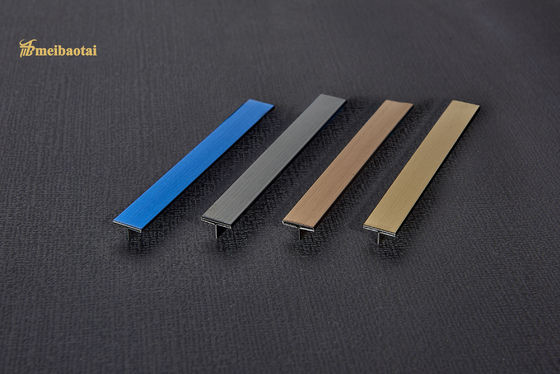 यू वी एल टी प्रोफाइल स्टेनलेस स्टील टाइल ट्रिम 8 मिमी 10 मिमी 20 मिमी एंटी फिंगर प्रिंट फिनिश के साथ