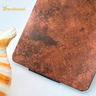 अच्छी कीमत SS304 वृद्ध रंग एंटीक कॉपर स्टेनलेस स्टील प्लेट सजावट दीवार ऑनलाइन