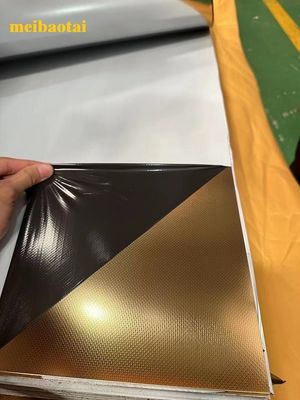 अच्छा दाम स्वर्ण लिनेन पॉलिश इम्बोस्ड स्टेनलेस स्टील शीट पैटर्न के साथ ऑनलाइन