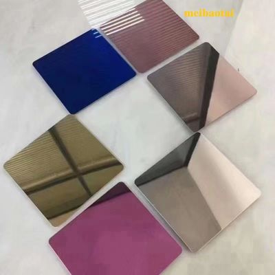 अच्छा दाम दर्पण खत्म 304/201 ग्रेड स्टेनलेस स्टील शीट 1219x2438 मिमी सजावटी अनुप्रयोगों के लिए ऑनलाइन