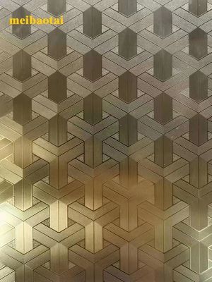 अच्छा दाम बाहरी हिस्से के लिए DIN 0.95mm Thk गोल्ड मिरर नक़्क़ाशीदार स्टेनलेस स्टील शीट ऑनलाइन