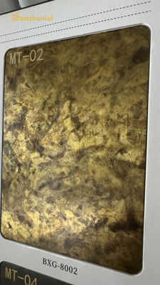 अच्छा दाम SS201 304 0.8MM नकल पीतल रंग स्टेनलेस स्टील शीट सजावट होटल प्लेट ऑनलाइन