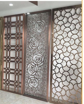 अच्छा दाम सुरुचिपूर्ण पैटर्न लेजर काटने के साथ अनुकूलन स्टेनलेस स्टील कमरे विभाजक ऑनलाइन
