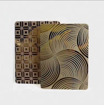 सजावटी अनुप्रयोगों के लिए एआईएसआई मानक 304 स्टेनलेस स्टील नक़्क़ाशीदार शीट 1219x3048 मिमी