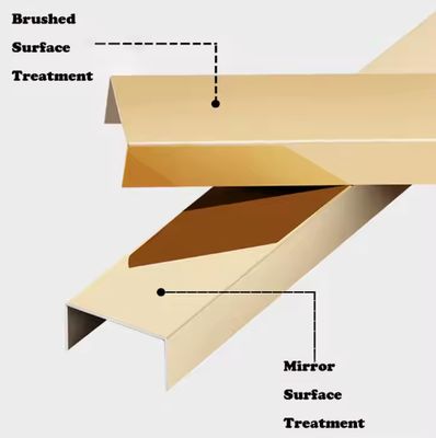अच्छा दाम गोल्ड हेयरलाइन / गोल्ड मिरर स्टेनलेस स्टील यू टाइल्स ट्रिम डेकोरेशन प्रोफाइल ऑनलाइन