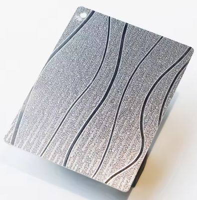 सजावटी दीवार पैनलों के लिए डबल पीवीसी फिल्म के साथ ग्रेड 201 मिरर सतह उभरा हुआ स्टेनलेस स्टील शीट
