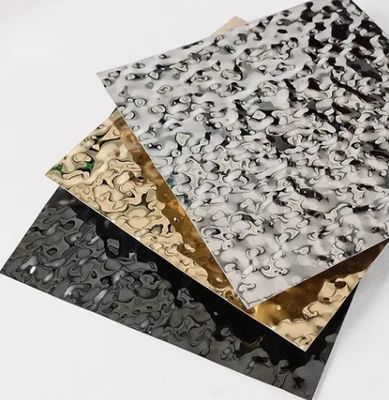 अच्छा दाम दर्पण रंग स्टेनलेस स्टील वाटर रिपल शीट सजावट छत ऑनलाइन