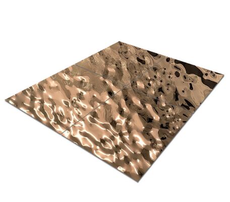 अच्छा दाम गुलाबी सोने का दर्पण जल लहर शीट सजावट दीवार, कोठरी, होटल ऑनलाइन