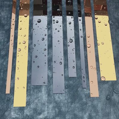 स्व-चिपकने वाला स्टेनलेस स्टील ट्रिम, लचीला धातु किनारा दीवार सजावट