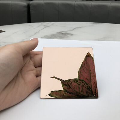 पीवीडी लेपित कांस्य दर्पण 201 ग्रेड स्टेनलेस स्टील सजावटी प्लेट 6K/8K सतह खत्म के साथ