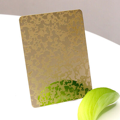 70 माइक्रोन पीवीसी फिल्म के साथ 304 ग्रेड उत्कीर्ण स्टेनलेस स्टील शीट