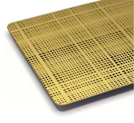 अच्छा दाम लक्जरी वॉल पैनल के लिए गोल्ड मिरर फिनिश 304 स्टेनलेस स्टील नक़्क़ाशीदार सजावटी शीट 1219x3048mm ऑनलाइन