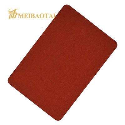 रसोई की दीवारों के लिए 1219 मिमी चौड़ाई पीवीडी रंग लेपित सैंडब्लास्टेड सजावटी स्टेनलेस स्टील शीट