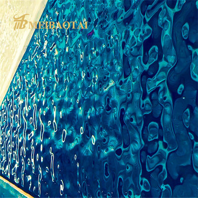 अच्छी कीमत 201 स्टेनलेस स्टील ब्लू वाटर रिपल शीट 0.65 मिमी मोटी छत को सजाने के लिए ऑनलाइन