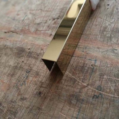 अच्छा दाम यू स्लॉट सजावटी स्टेनलेस स्टील टाइल ट्रिम 201 304 मिरर रंग खत्म ऑनलाइन