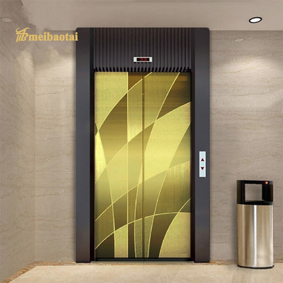 गोल्ड पॉलिश फिनिश नक़्क़ाशी लिफ्ट स्टेनलेस स्टील शीट 1219x2438mm