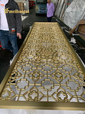 अच्छा दाम गोल्ड SS201 स्टील फ्रेम रूम डिवाइडर EN मानक PVD कोटिंग ऑनलाइन