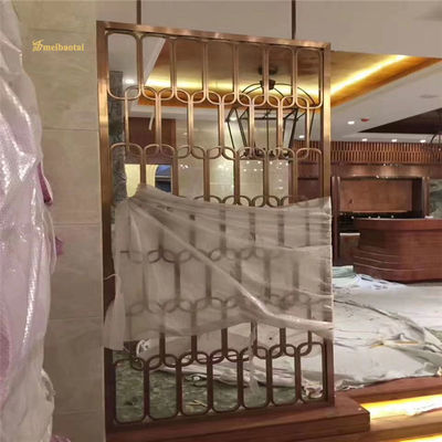 अच्छी कीमत डाइनिंग रूम में सजावट धातु स्क्रीन लेजर कट रूम डिवाइडर स्टेनलेस स्टील ऑनलाइन