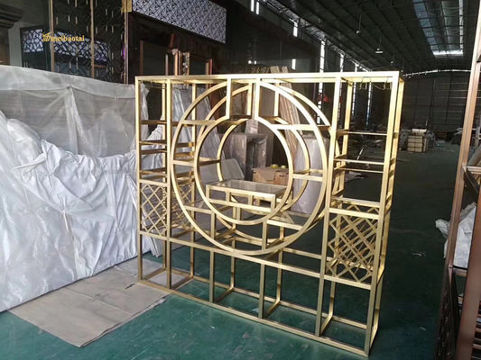 अच्छा दाम सोने का दर्पण हेयरलाइन स्टेनलेस स्टील कक्ष विभाजक सजावट कक्ष, लॉबी ऑनलाइन