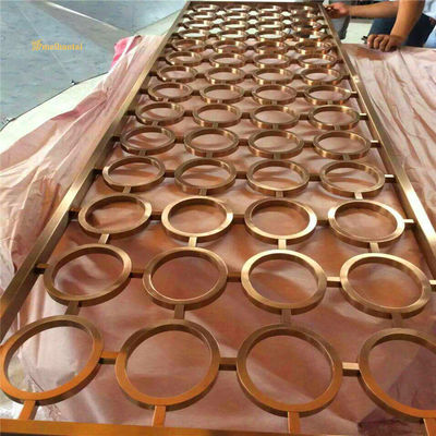 अच्छा दाम 3048 मिमी स्टेनलेस स्टील रूम डिवाइडर, HRB100 सजावटी धातु स्क्रीन आउटडोर ऑनलाइन