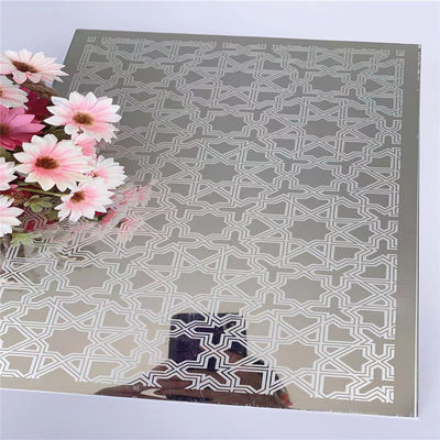 पॉलिश फिनिश 1.15 मिमी मोटाई के साथ DIN मानक 304 स्टेनलेस स्टील उत्कीर्ण शीट