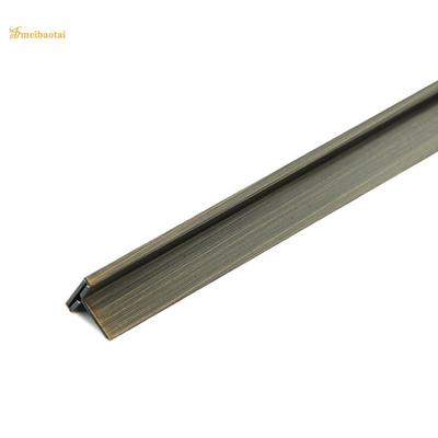 प्राचीन कॉपर रंग स्टेनलेस स्टील टाइल ट्रिम T10X2438mm ASTM मानक: