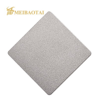 स्लिट एज सिल्वर एम्बॉस्ड स्टेनलेस स्टील शीट 1219x2438mm